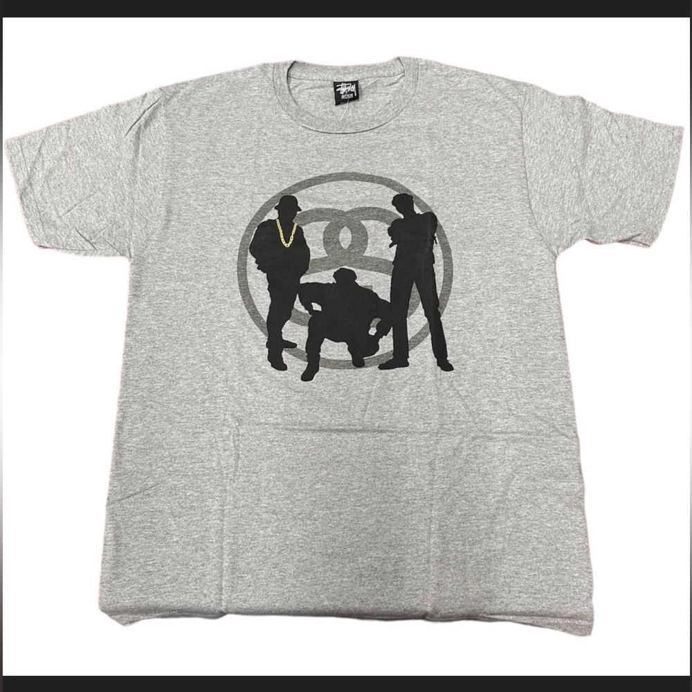Stüssy Super Fly Posse Graphic Tee Gray Size M New Without Tags